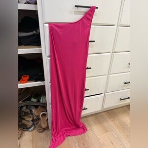 Pink One-Shoulder Dress - Free People Beach Saturday Night Dress